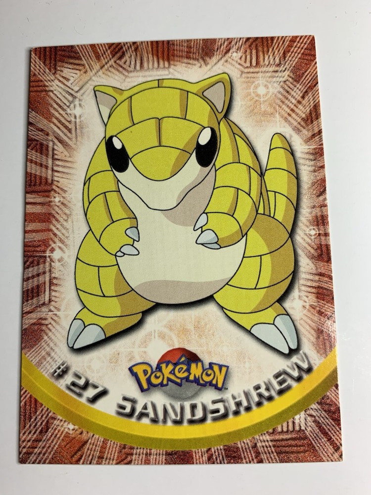 1999 Topps Pokemon TV Animation Red Logo #27 Sandshrew FREE COMBINED SHIP