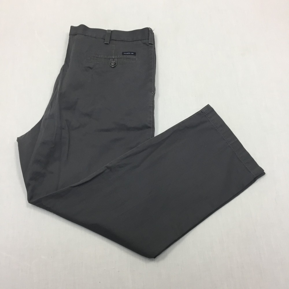 Dockers D2 Chino Trousers Cotton Pants Straight Fit Mens Size 42W 30L Grey