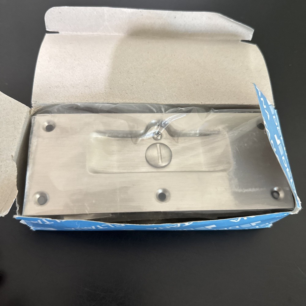 Deltana 6-Inch Privacy Pocket Door Lock in Satin Nickel Finish