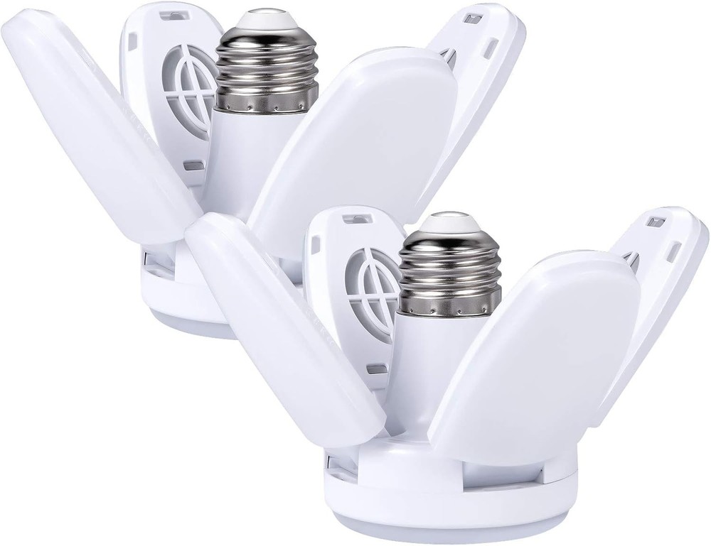 2 Pack LED Light Bulb 35 Watt (150W Equivalent), Mini Garage White