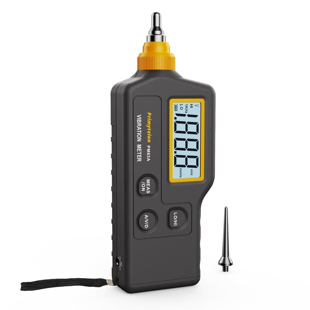 PM63A Handheld Vibration Meter Digital Tester, 20-Hour Continuous Runtime
