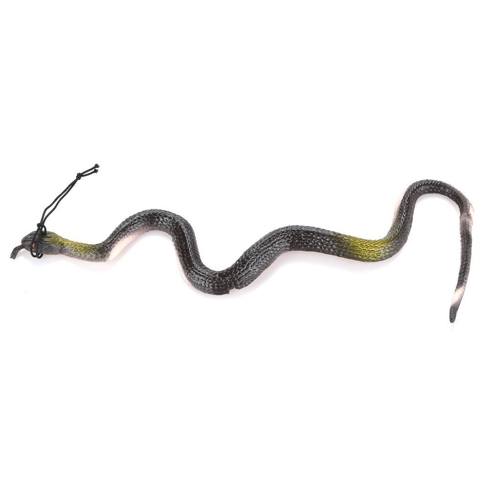 40cm Realistic Brown Rubber Toy Snake for Prank Halloween Safari Garden Decoration