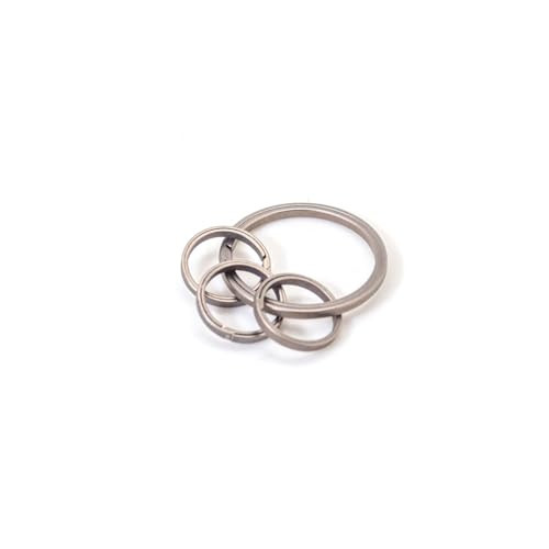 Titanium Carabiner Keychain And Keyring, Bottle 1x1.18in + 3x 0.78in Keyring