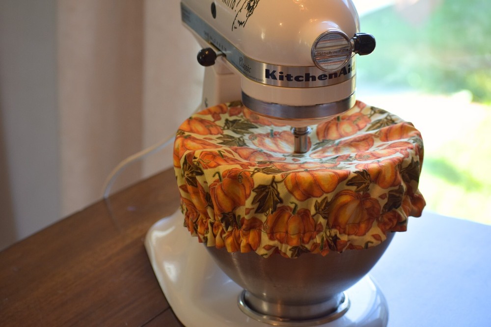 KitchenAid Reversible Autumn Pumpkin Sunflower Bowl Cover  -image