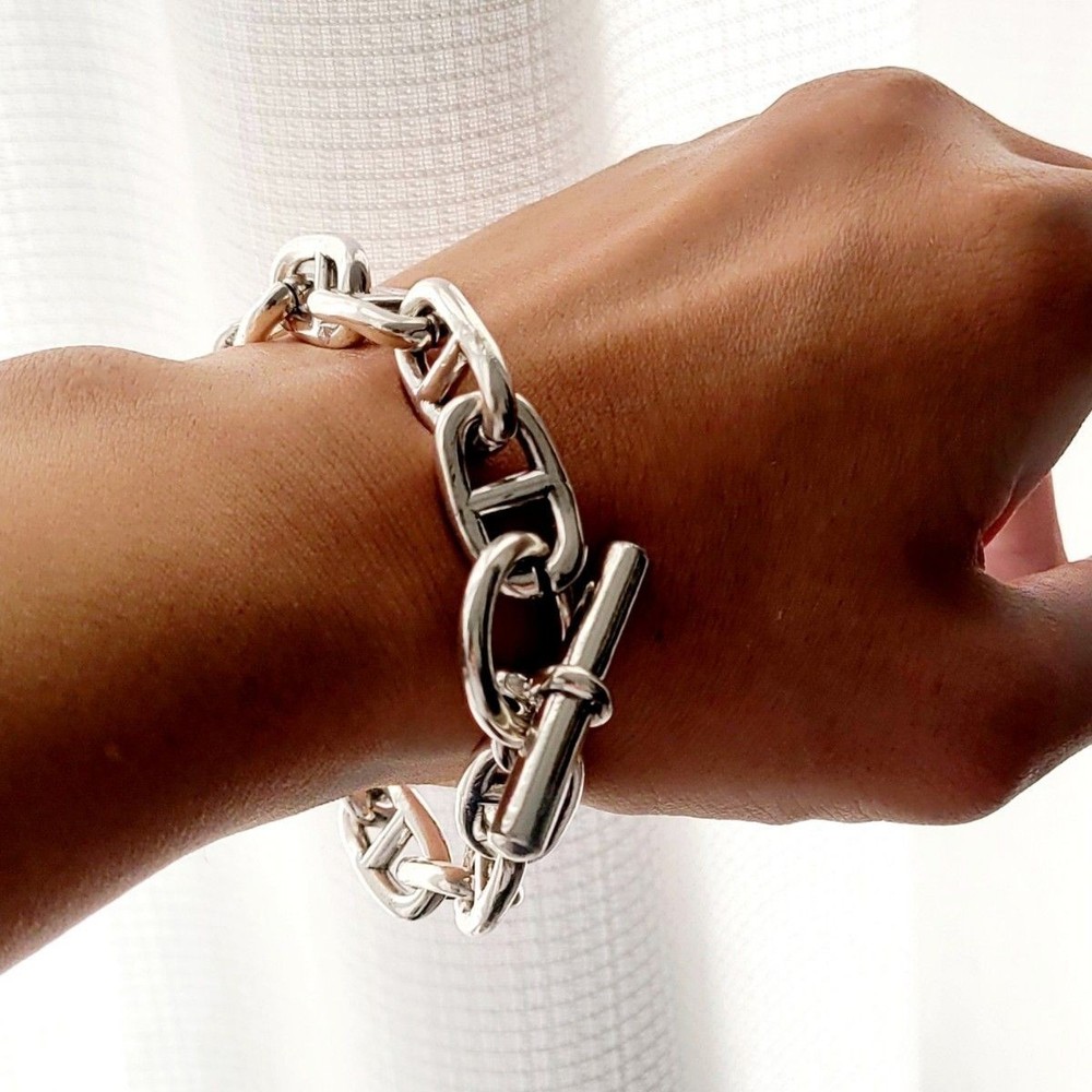 Chaine d'Ancre Design Bracelet Silver 925 Men's 12 Links Mint