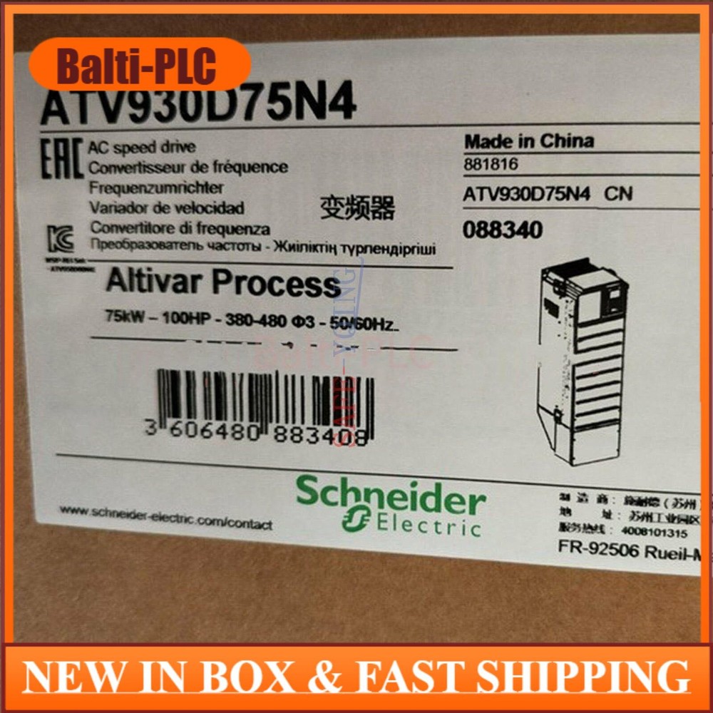 ATV930D75N4 1PCS NEW Schneider INVERTER ATV930D75N4