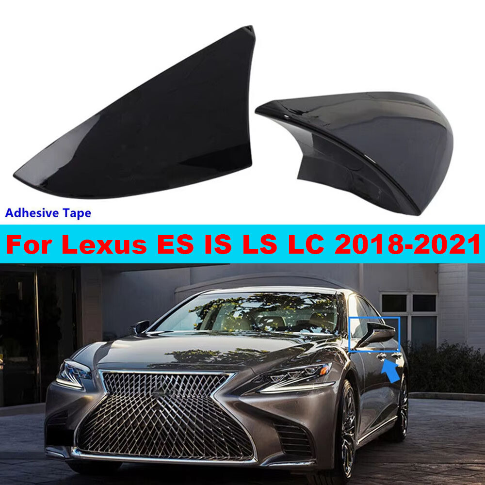 For Lexus ES IS LS LC 2018-2021 Rearview Side Mirror Cover Wing Cap Trim Add on