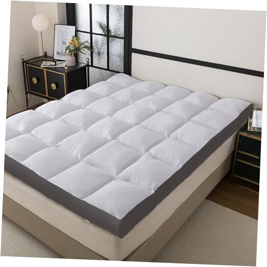 Memory Foam Mattress Topper Queen Size Memory Foam Queen (80x60 Inch) White
