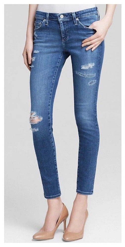 AG Adriano Goldschmied Womens The Legging Super Skinny Ankle Jeans Size 28 Distr