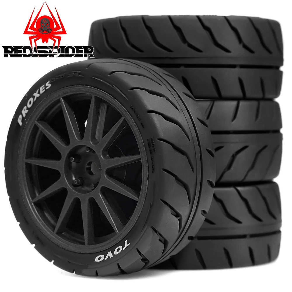 68MM 1/10 On Road Tyres 12mm Hex Wheels Rims for Tamiya TT01 TT02 XV01 TA06 PTG2