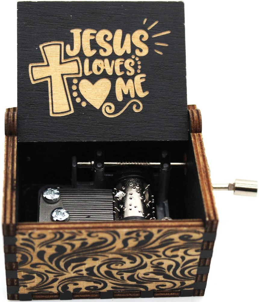 Wooden Music Box, Jesus Love Me Music Boxes, Gift for Christian, Friend, Gift...