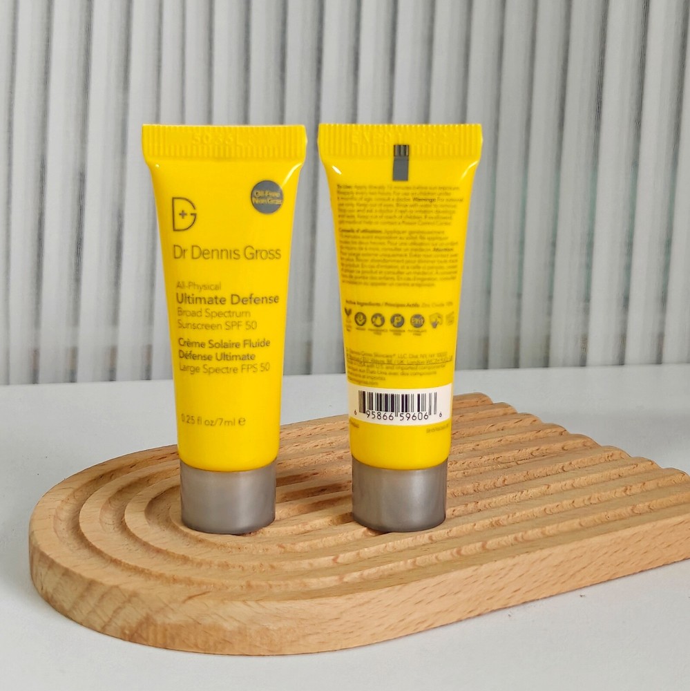 2 New Dr. Dennis Gross All-Physical Ultimate Defense Sunscreen SPF 50 0.25oz/7ml
