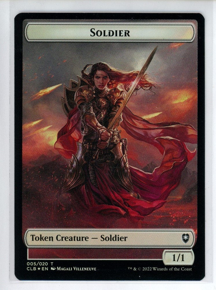MTG Battle for Baldur's Gate SOLDIER TOKEN #5 CLB NM+ Condition