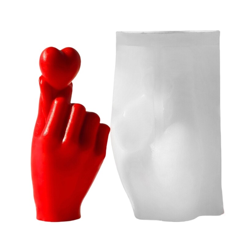 Sturdy Silicone Heart Finger Accessory Mold for Creative Heart Themed