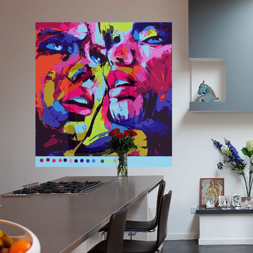 Full Color Colorful Portrait Modern Art Full Color Wall
