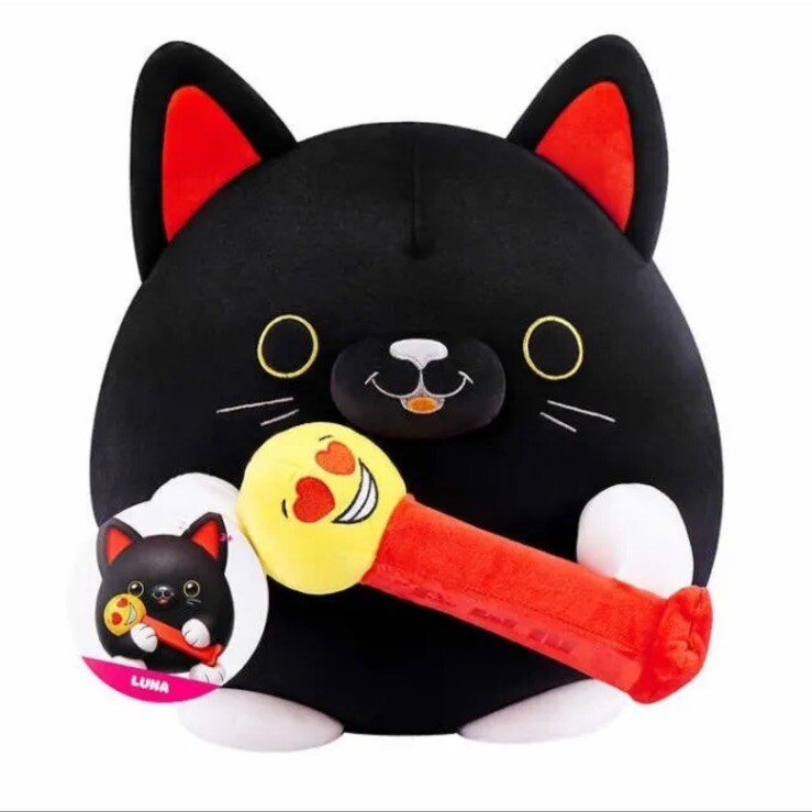 Zuru Snackle Luna Pez Cat 14 Inch Jumbo Plush with Pez Dispenser New With Tags