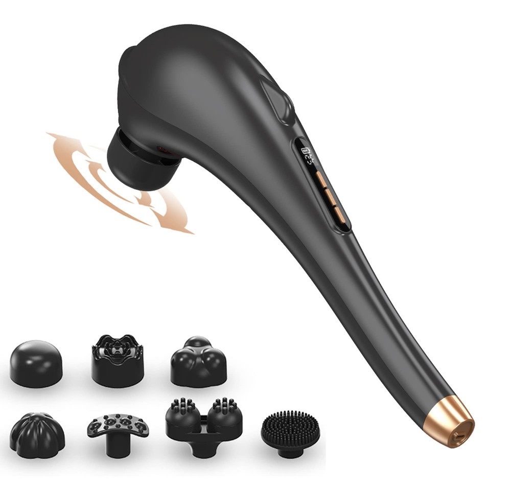 Portable Cordless Back Massager with Type-C Charging for Pain Relief & Deep Therapy