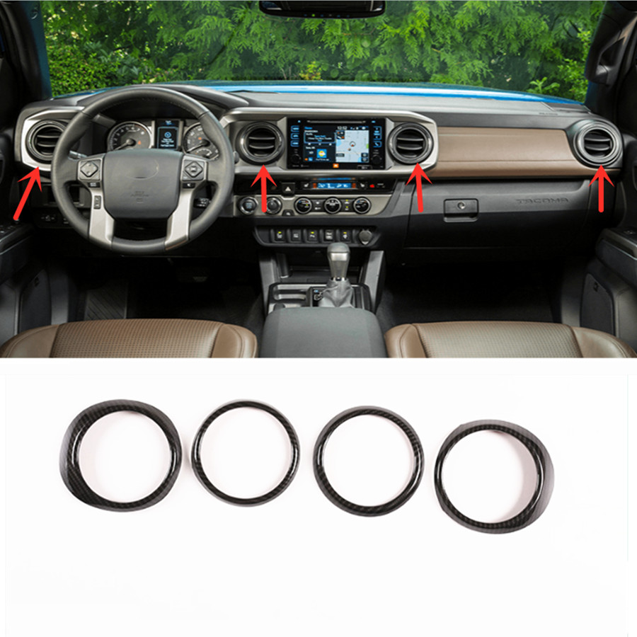 2016-2022 Toyota Tacoma Dashboard Air Vent Carbon Fiber Trim Kit