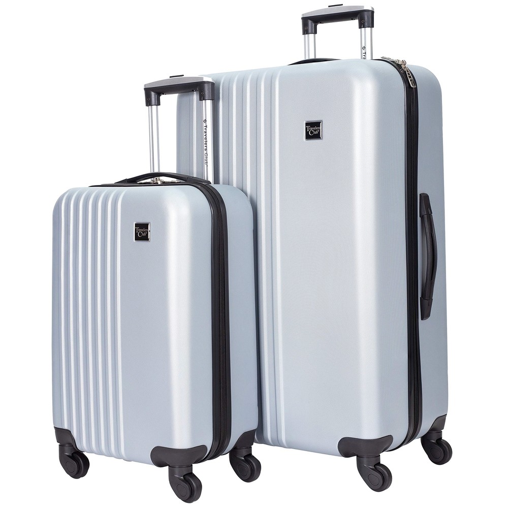 Cosmo Hardside Spinner Luggage, Silver, 2-Piece Set (20/28)