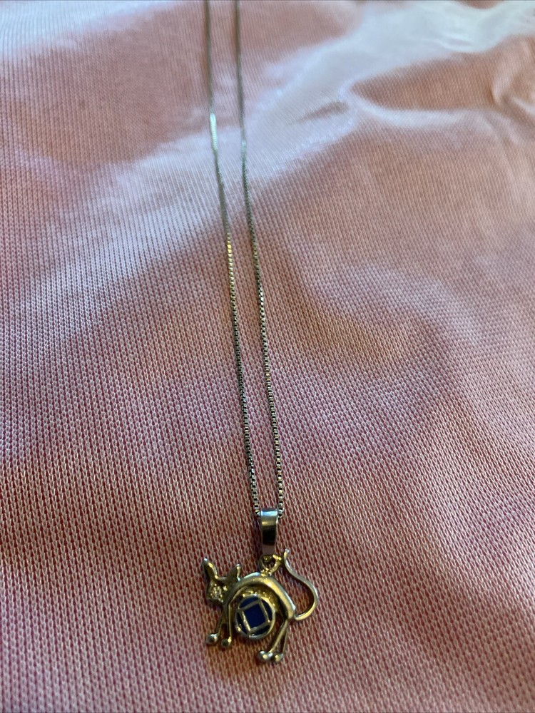 NA Kitty Pendant Silver Necklace