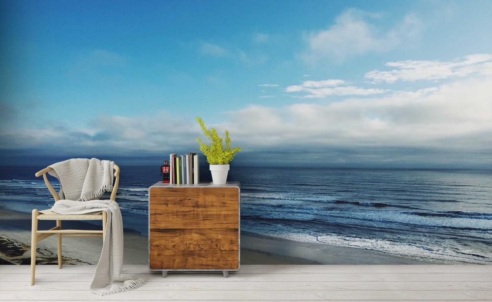 3D Sky Sea Landscape Wall Murals Wallpaper Murals Wall Sticker