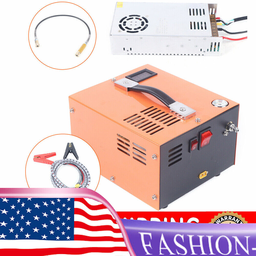 30MPA 4500PSI High Pressure Pump Airgun Rifle PCP Air Compressor Manual Stop New