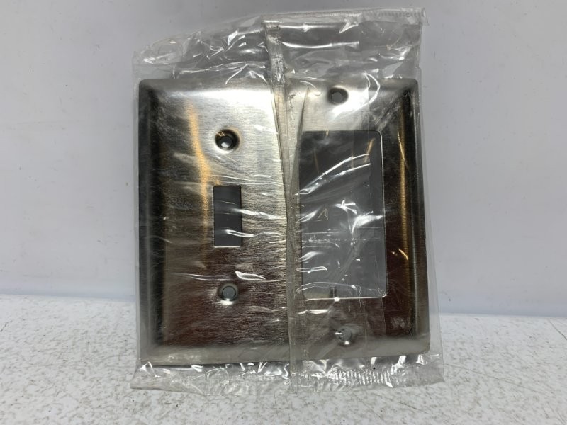 Legrand SS126 Wall Plate Stainless Steel 2-Gang Toggle Decorator