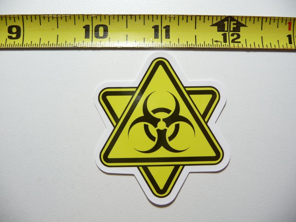 DANGER CAUTION BIOHAZARD STICKER DECAL BUSINESS COMPANY POLICY BUILDING DOOR