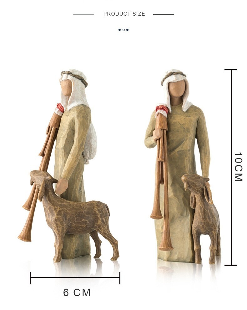 New Willow Tree Nativity Figures Set Shepherd with Bagpipe Decor Christmas Gift