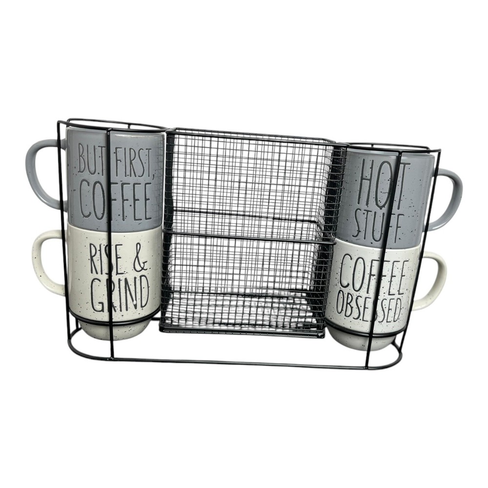 Coffee Pod Storage Rack with Mug Holder - Boston Warehouse Combo