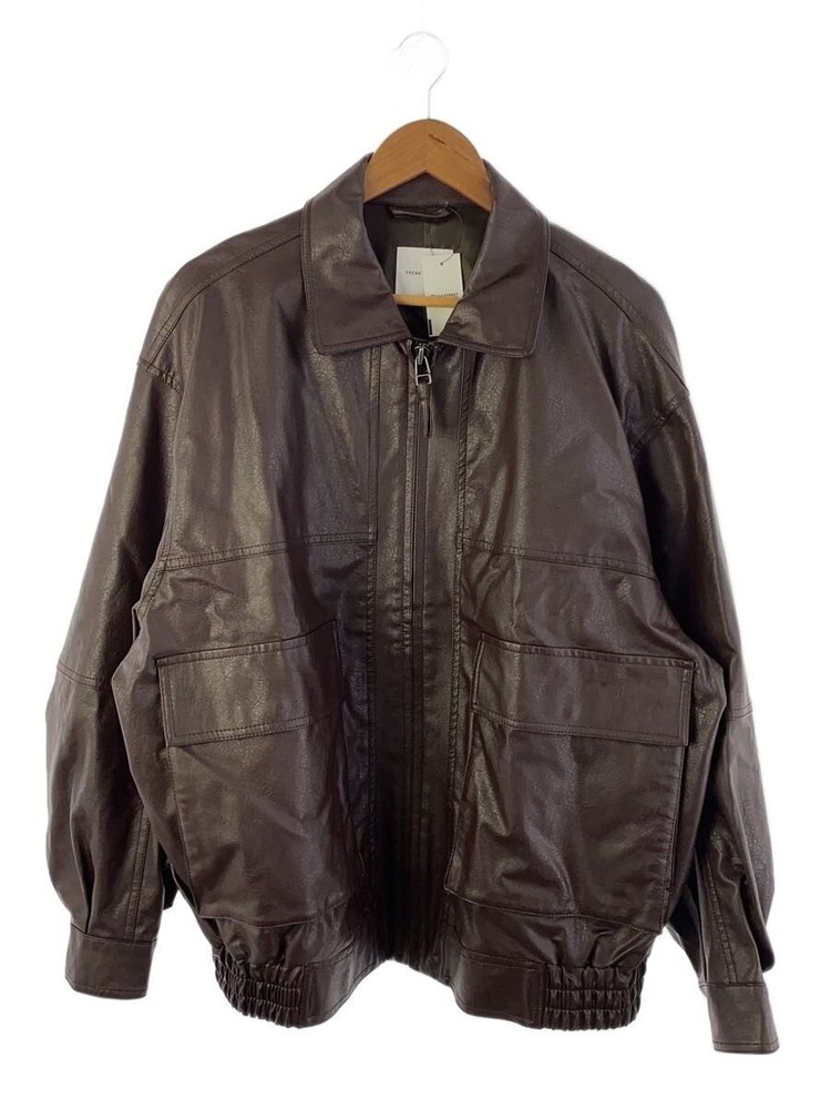Leather Jacket Blouson/L/ Leather/Brw/1053248900598 6681