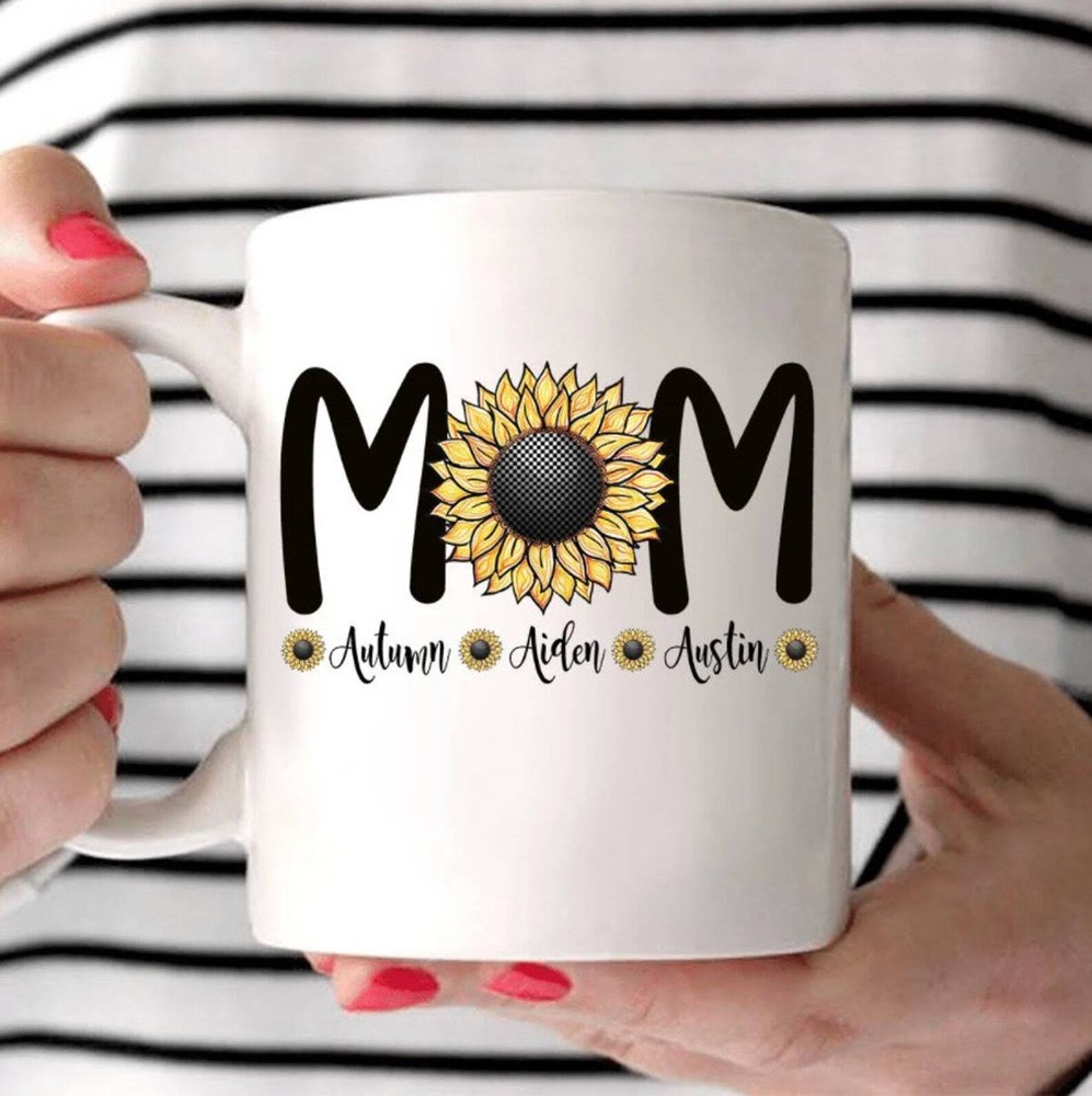 Personalized Mom Sunflower Gift For Mom Ceramic Mug Great Customized Mother's