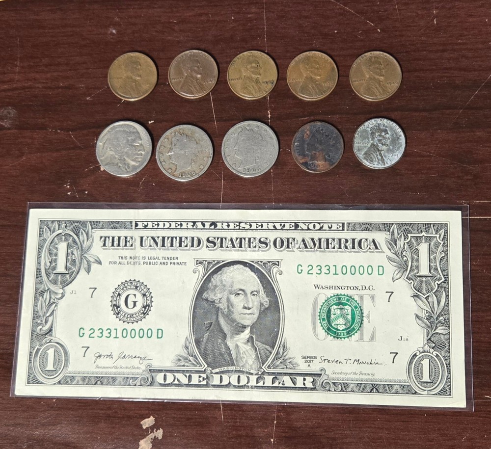 Coin Starter Set of 11 wheat, Steel, Indian, Buffalo, Liberty Head Nickel  (4)