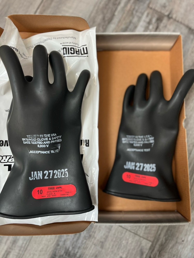 Pro-Certified Class 0 Dielectric Rubber Gloves - Size 10