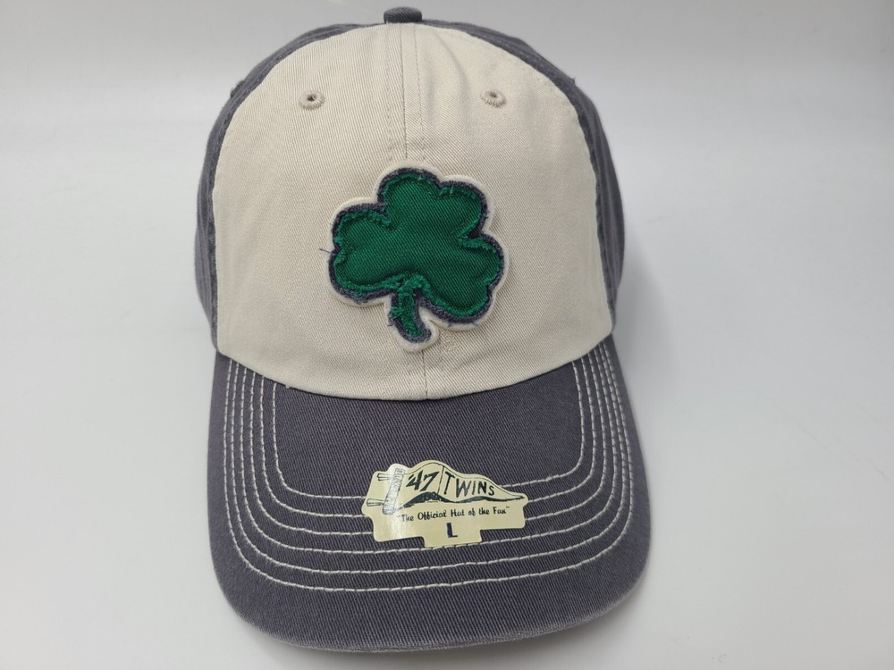 Notre Dame Fighting Irish 47 Brand Twins Franchise Fitted L Hat Cap Clover NCAA