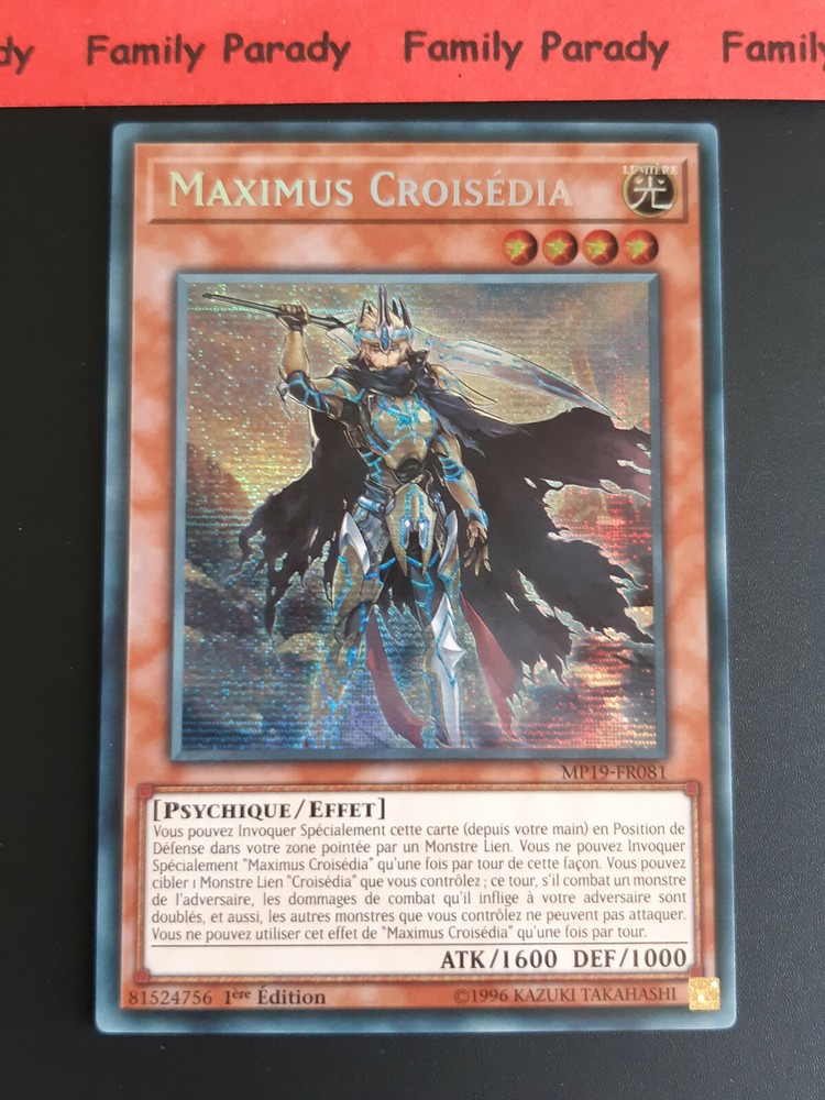 Maximus Croisédia MP19-FR081 Yu-Gi-Oh Secret Rare French Edition