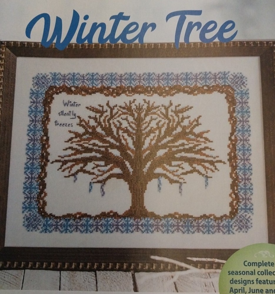 Winter Tree Spafrklong Icicles OOP Magazine Cross Stitch Pattern (T)