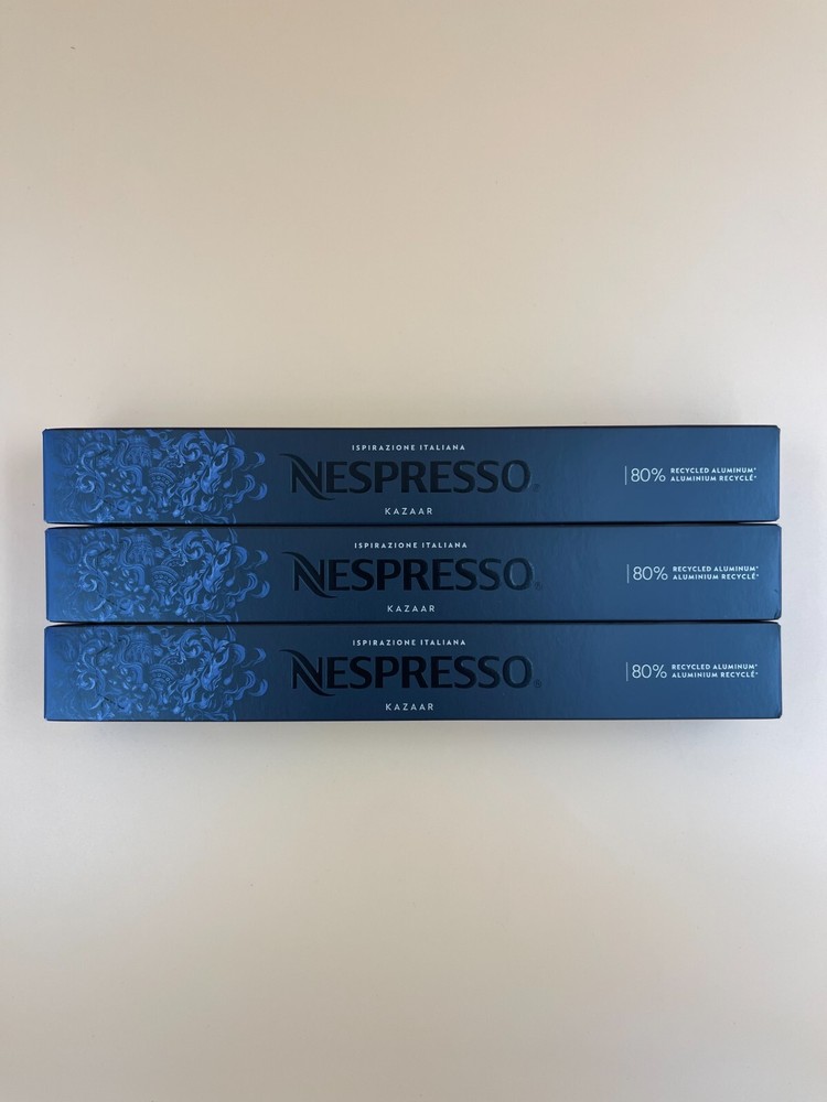Nespresso Capsules Original Line, Kazaar Intenso, Dark Roast Coffee, 30 Count