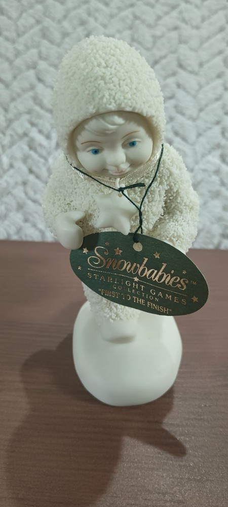 Vintage Department 56 First To The Finish Line Snow Babies Figurine