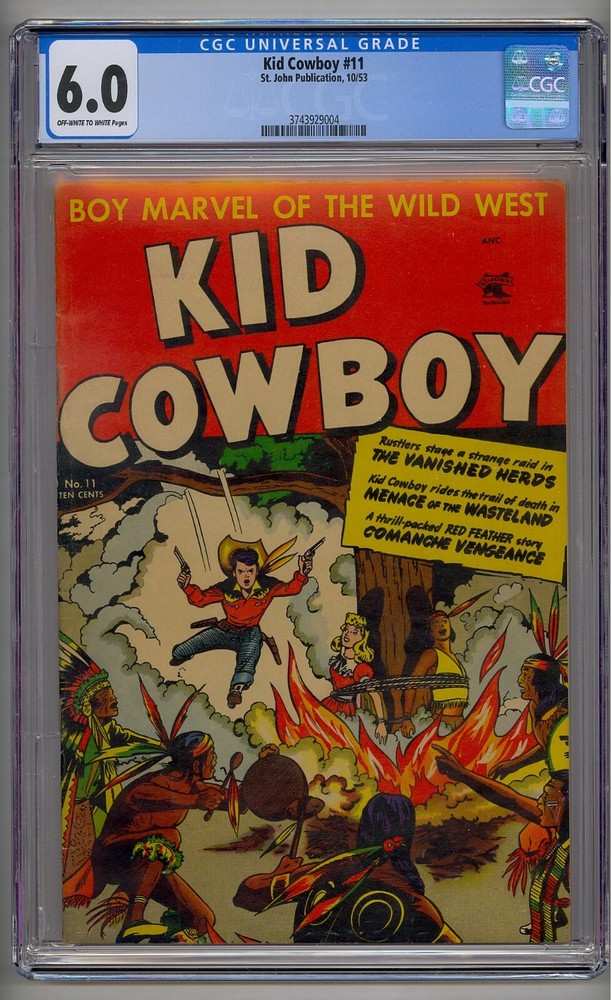 KID COWBOY #11 CGC 6.0 HIGHEST GRADED COPY GOLDEN AGE WESTERN
