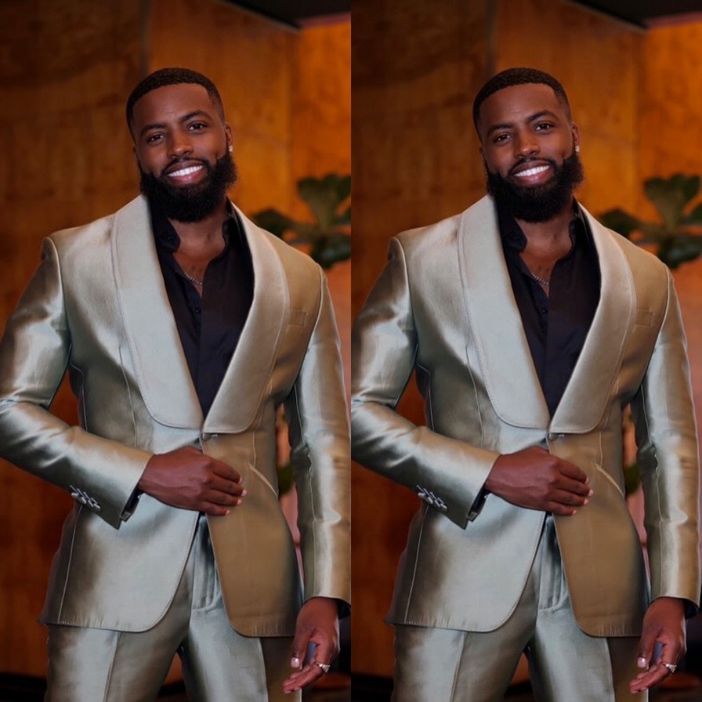 Silk Satin Men's Suits Shawl Lapel Tuxedo Formal Dinner Party Prom Suit Blazer