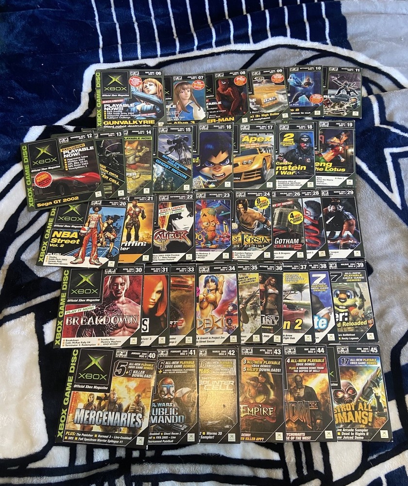 Video Game Lot Official Xbox Magazine Demo Game Discs w/ Games
