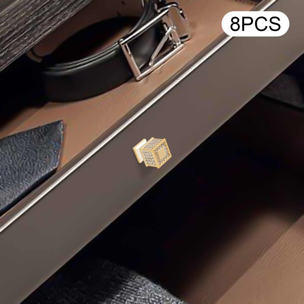 8 Pack Door Knobs Hardware Cabinet Handle Kitchen Cupboard Drawer Pull Square