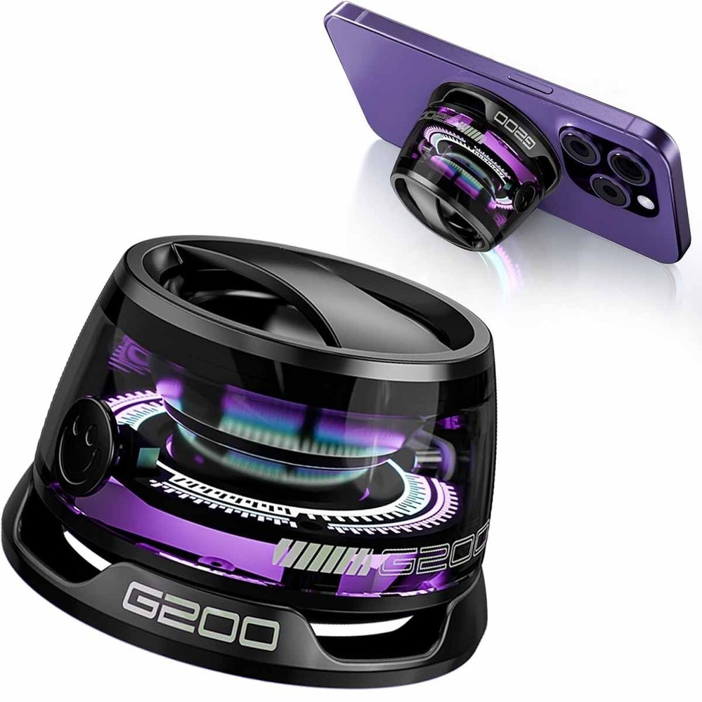 G200 Magnetic Bluetooth 5.3 Speaker with RGB Lights and Phone Holder Wireless Portable