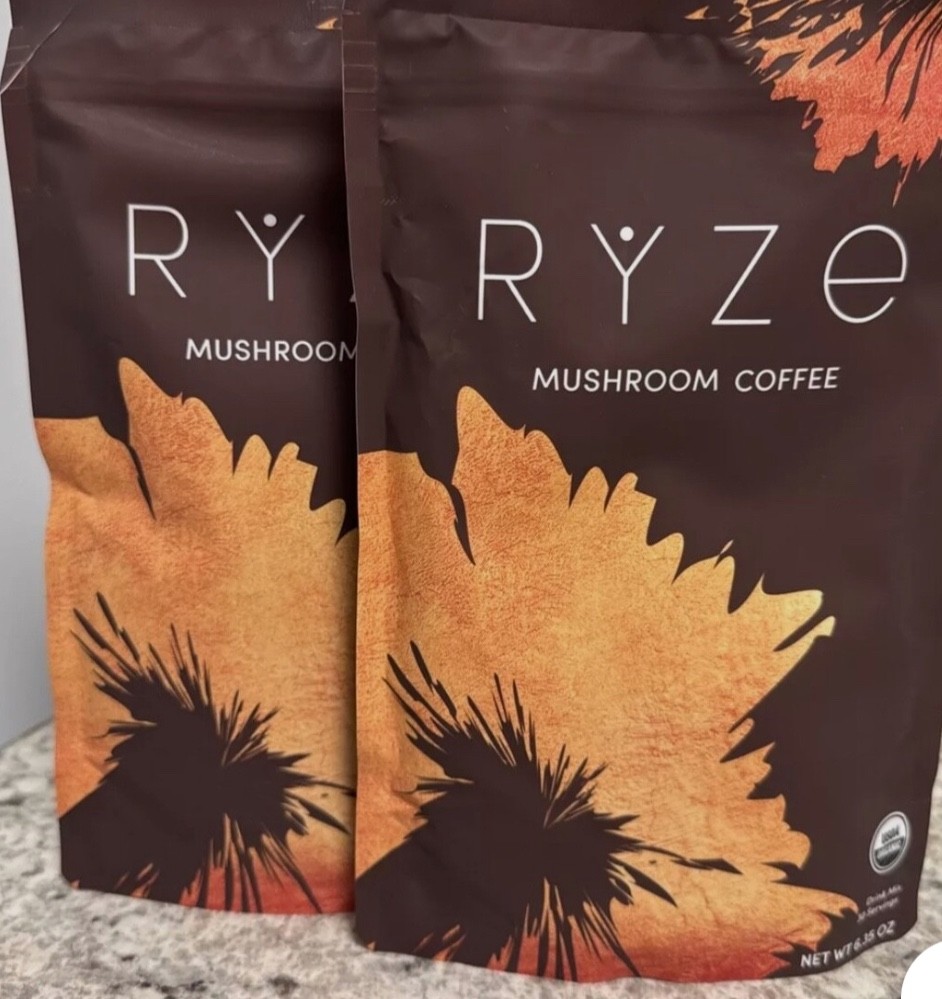 (Pack of 2) Organic RYZE Mushroom Coffee 30 Servings Per Pack Free Shipping