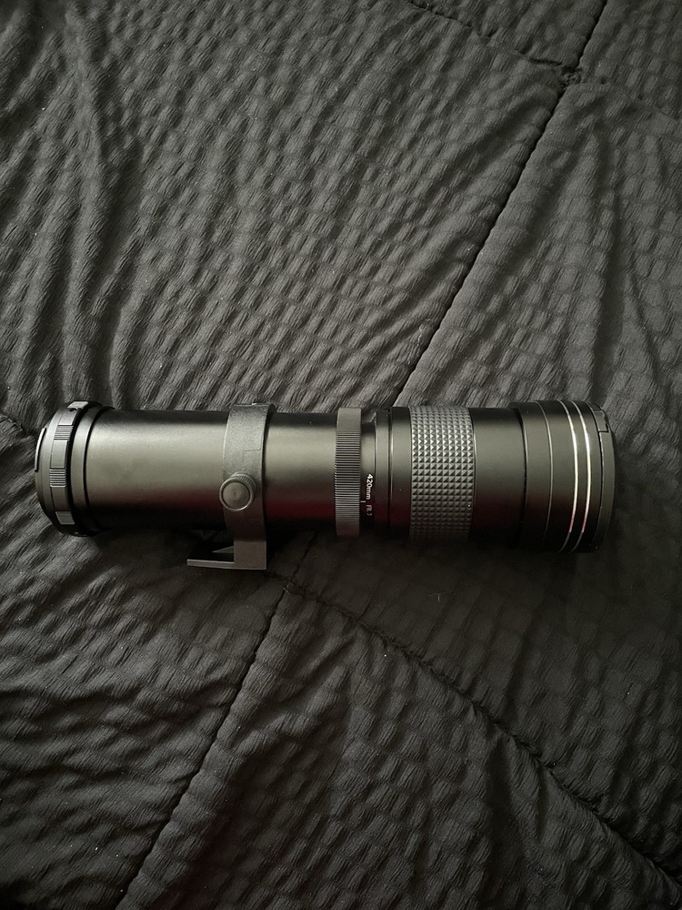 Opteka 420-800mm f/8.3 HD telephoto zoom lens Canon EOS