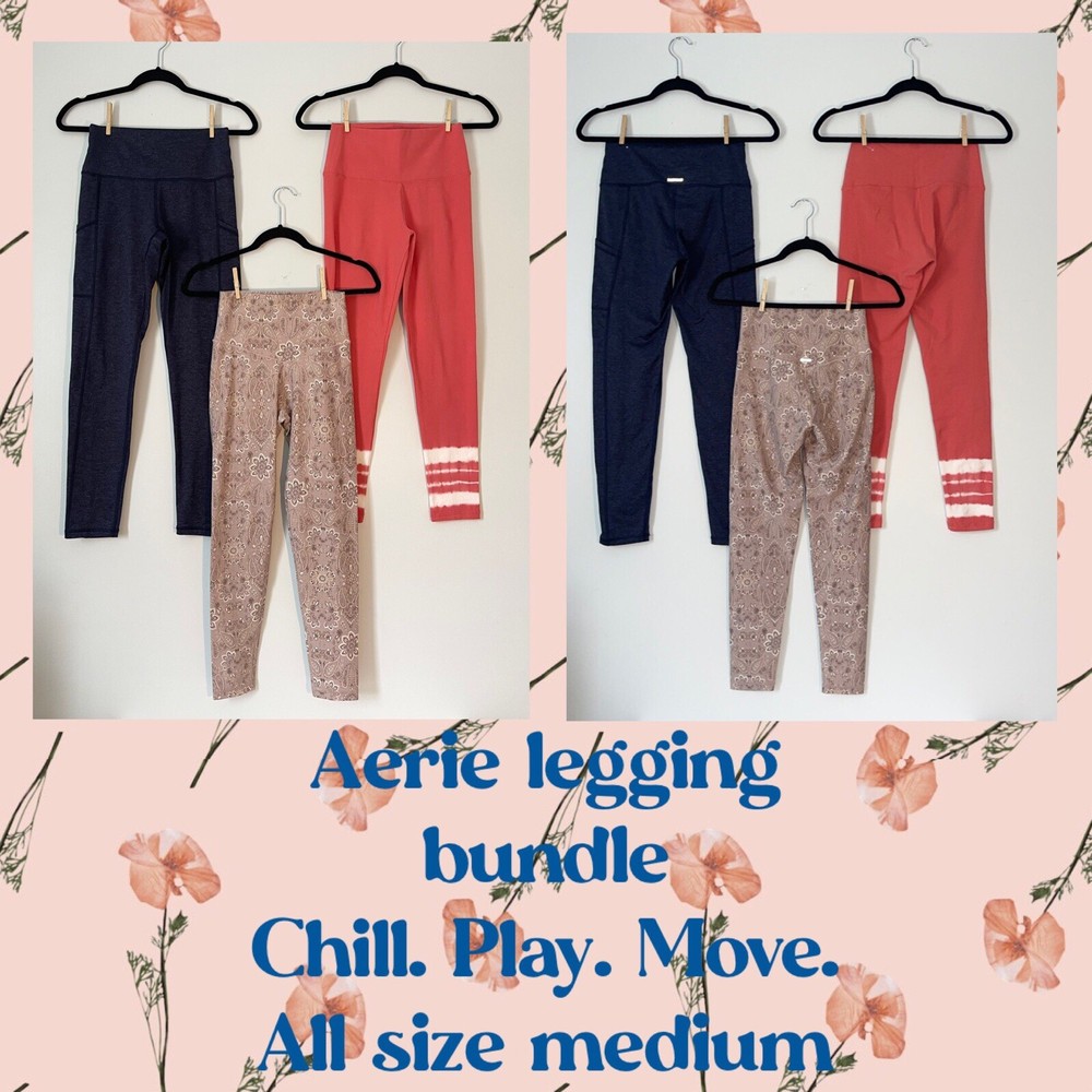 Aerie Medium Multicolor Preowned Legging Bundle