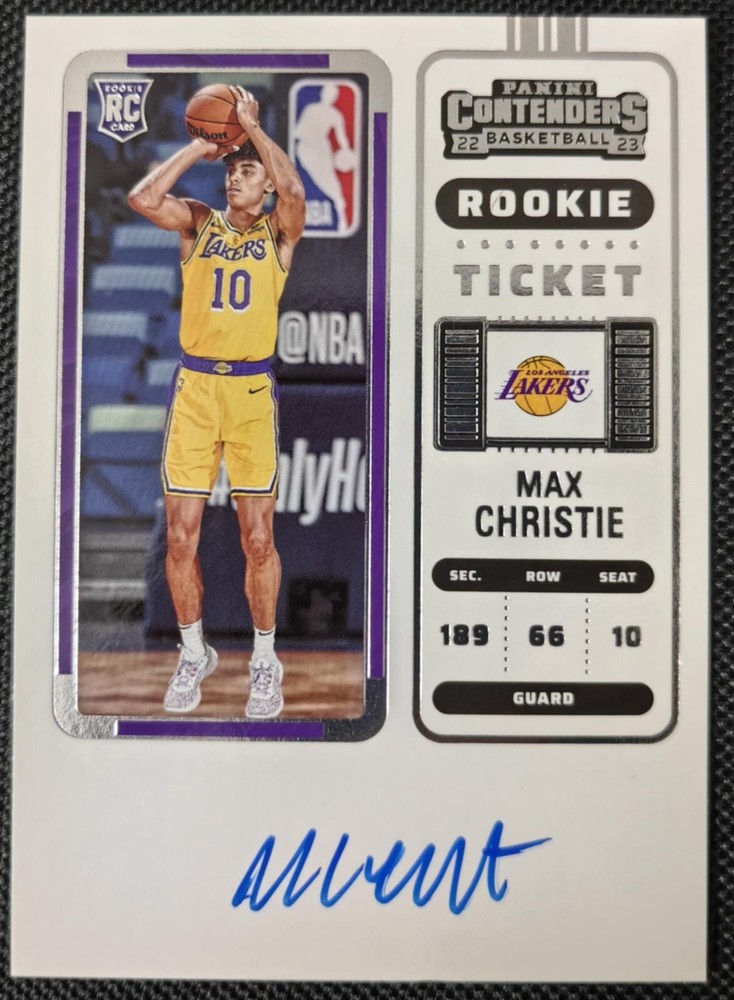 2022-23 Contenders Max Christie Rookie Ticket Auto