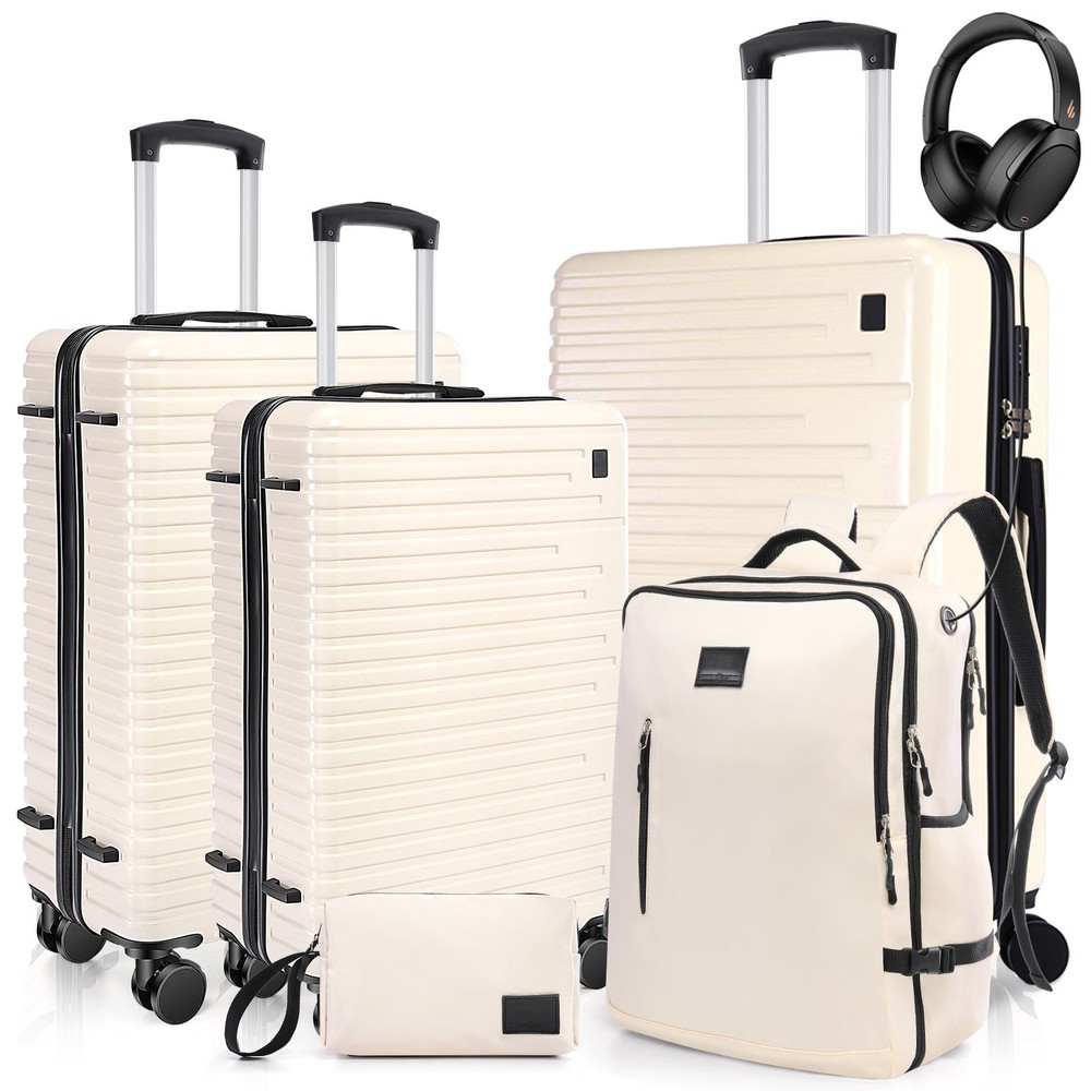 3-5 Piece Luggage Set Expandable ABS+PC Hardshell Carry on with Spinner & TSA!