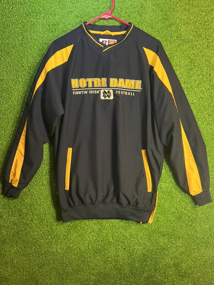 Notre Dame Fighting Irish Pullover Jacket Windbreaker Men's Small Russell NCAA